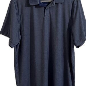 Tasso Elba Supima Men’s Blue Polo Shirt Size Large